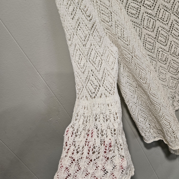 Ruby Rd. Ivory Diamond Lace Cardigan - Picture 2 of 4
